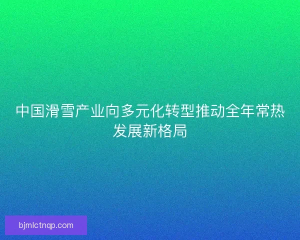 中国滑雪产业向多元化转型推动全年常热发展新格局